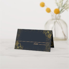 Personlig Black and Guld Place Card Placeringskort
