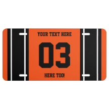 Personlig Black and Orange Sports Rand