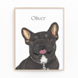 Personlig Black and Tan Frenchie Fransk Bulldog Fototryck