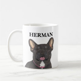 Personlig Black and Tan Frenchie Fransk Bulldog Kaffemugg