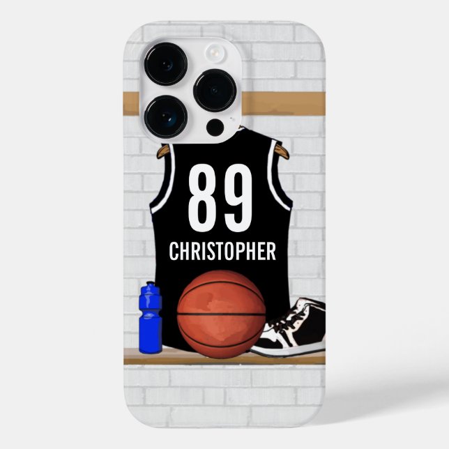 Personlig Black and White Basketball Jersey (Baksida)