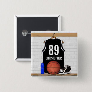 Personlig Black and White Basketball Jersey Knapp