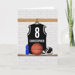 Personlig Black and White Basketball Jersey Kort