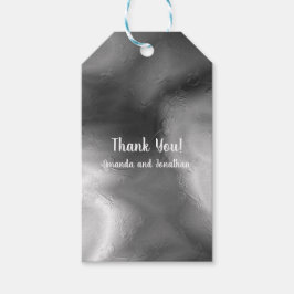 Personlig Black and White Bröllop Tack Gif Presentetikett