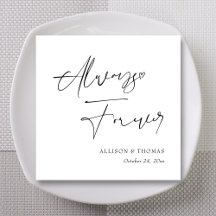 Personlig Black and White Calligraphy Bröllop