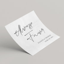 Personlig Black and White Calligraphy Bröllop