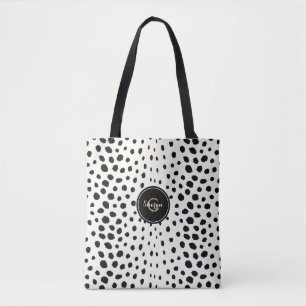 Personlig Black and White Cheetah Animal Print Tygkasse