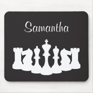Personlig Black and White Chess Mousepad Musmatta