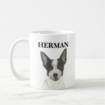 Personlig Black and White Heeler Cattledog