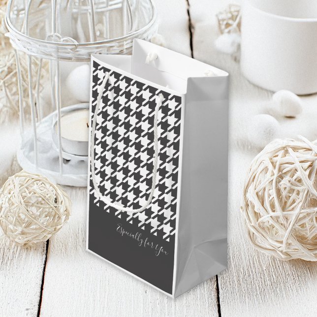 Personlig Black and White Houndstooth (Skapare uppladdad)