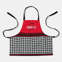 Personlig Black and White Houndstooth Red barn