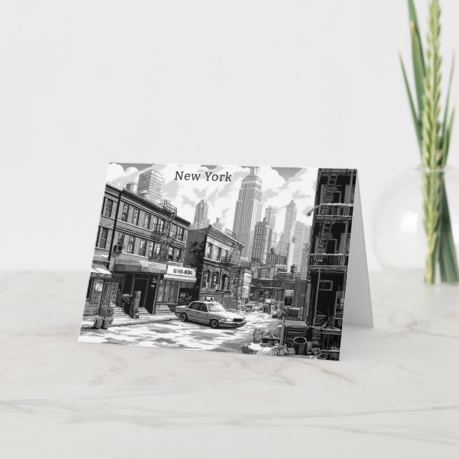 Personlig Black and White New York manhattan Helgkort (Framsida)