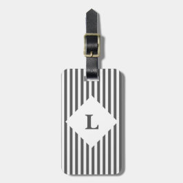Personlig Black and White Rand bagagemärke Bagagebricka
