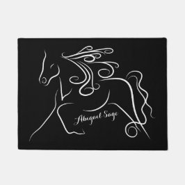 Personlig Black and White Silhouette Horse