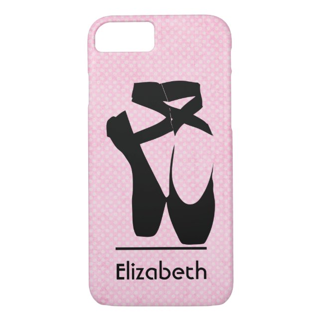 Personlig Black Ballet Shoes en Pointe Case-Mate iPhone Skal (Baksida)
