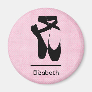 Personlig Black Ballet Shoes en Pointe Magnet