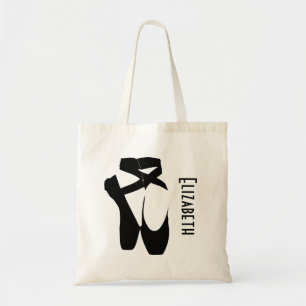 Personlig Black Ballet Shoes en Pointe Tygkasse