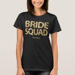 Personlig Black Bride Squad Gold Foil Tröja