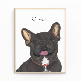Personlig Black Brindle Frenchie Fransk Bulldog Fototryck