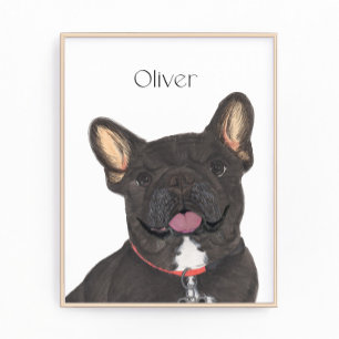 Personlig Black Brindle Frenchie Fransk Bulldog Fototryck