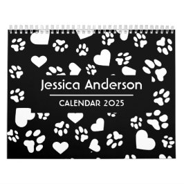Personlig Black Calendar med Tass avtryck Kalender