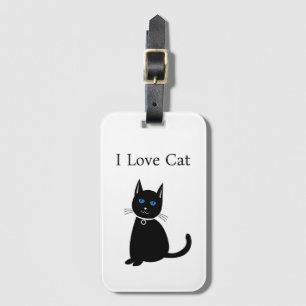Personlig Black Cat Bagagebricka