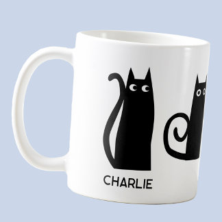 Personlig Black Cat Kaffemugg