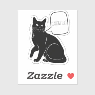 Personlig Black Cat Tal Bubble bärbar dator Klistermärken