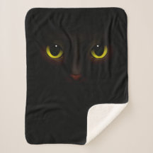 Personlig Black Cat Throw, Cat Lover Gift