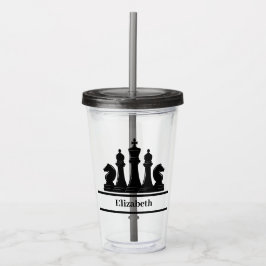 Personlig Black Chess Delar Take Away Mugg