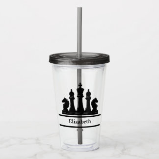 Personlig Black Chess Delar Take Away Mugg