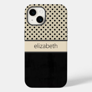 Personlig Black Classic Dots Telefonväska