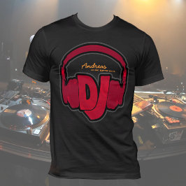 Personlig Black DJ Tee Shirt