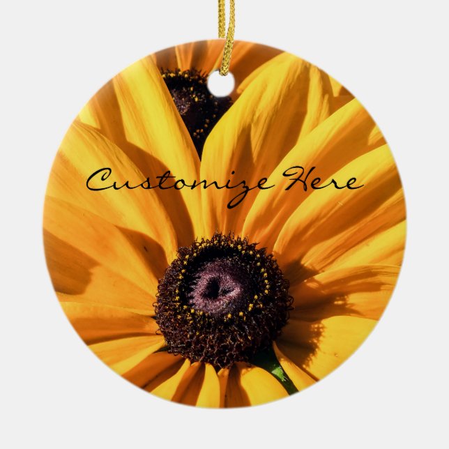 Personlig Black Eyed Susan jul Ornament (Framsidan)