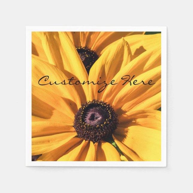 Personlig Black Eyed Susan Pappersservett (Framsidan)