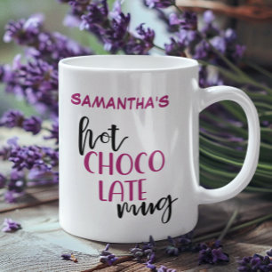 Personlig Black Fuchsia Hett Chocolate Mugg