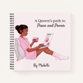 Personlig Black Girl Notebook, Anpassningsbar Jour