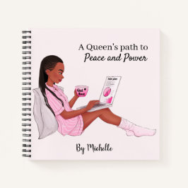 Personlig Black Girl Notebook, Anpassningsbar Jour