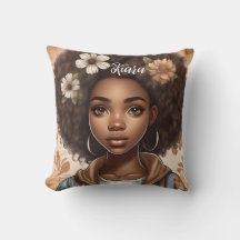 Personlig Black girl Pillow