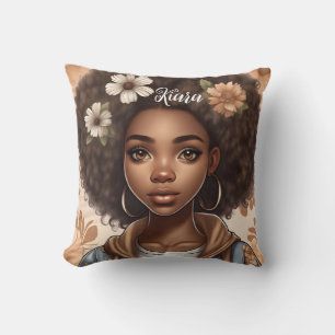 Personlig Black girl Pillow Kudde