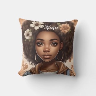 Personlig Black girl Pillow Kudde