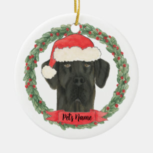 Personlig Black Great dane Julgransprydnad Keramik