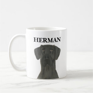 Personlig Black Great dane Kaffemugg