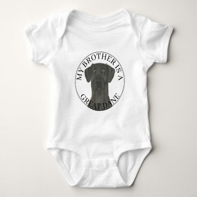 Personlig Black Great dane T Shirt (Framsida)