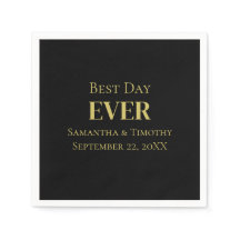 Personlig Black Guld, bästa dagen någonsin Bröllop