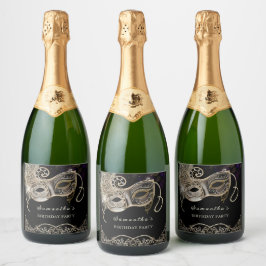 Personlig Black Guld Lila Masquerad Party