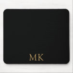 Personlig Black Guld Monogram Initialer Musmatta<br><div class="desc">Söt Personlig Black Guld Monogram Initialer Mouse Pad. Fin design med rik antika dubblor av honung med guld färgad, inledande monogramtext på svart. Anpassa med din egen text. Utmärkt tillbehör, underbar för använda i skolan, hemma eller på kontoret. Vi inbjudan besöker vår butik, Simon & Grace för att matcha produkter...</div>