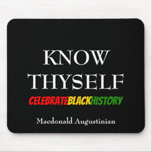 Personlig Black History Månad KNOW THYSELF Musmatta