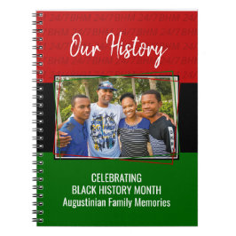 Personlig BLACK HISTORY MÅNADSfamiljfoto Anteckningsbok