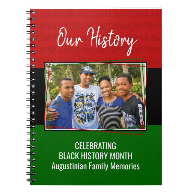 Personlig BLACK HISTORY MÅNADSfamiljfoto Anteckningsbok (Framsidan)